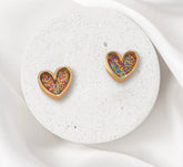 Beautiful Glitter Heart Earrings