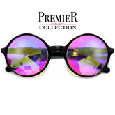 Retro Round Crystal Kaleidoscope EDC Rave Glasses