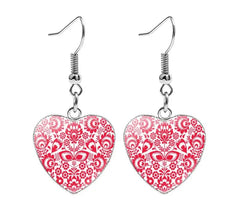 Beautiful Folk Style Heart Earrings