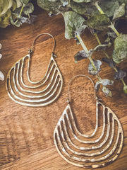 Beautiful Geometric Gold Drop Earrings