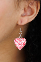 Beautiful Folk Style Heart Earrings