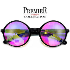 Retro Round Crystal Kaleidoscope EDC Rave Glasses