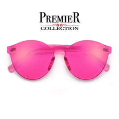 Premier Collection-Colorful Bright Frameless Bold Aesthetic Cat Eye Silhouette Sunnies