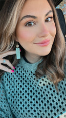 Beautiful Gold and Green Floral Earrings